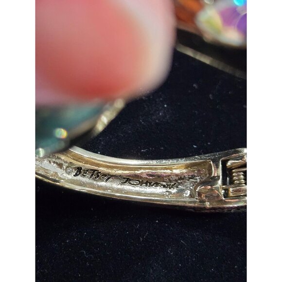 Betsey Johnson Multicolored Lost Paradise Parrot Enamel & Crystal Bracelet - Picture 6 of 8